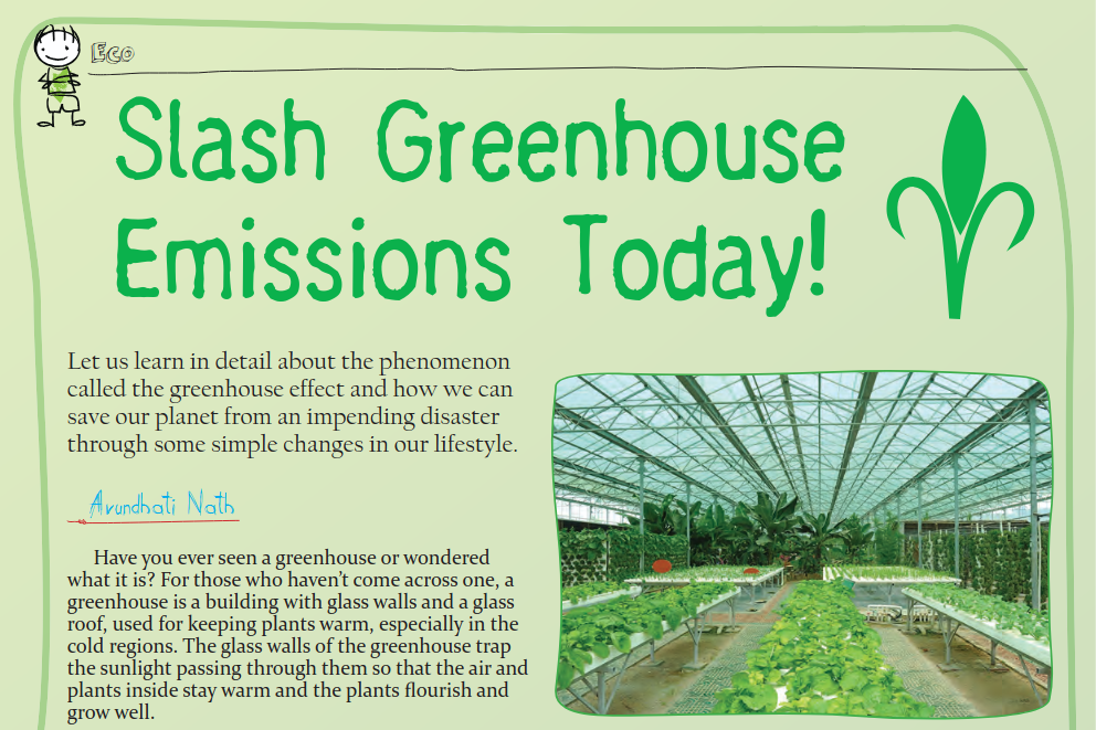 Slash Greenhouse Emissions Today!